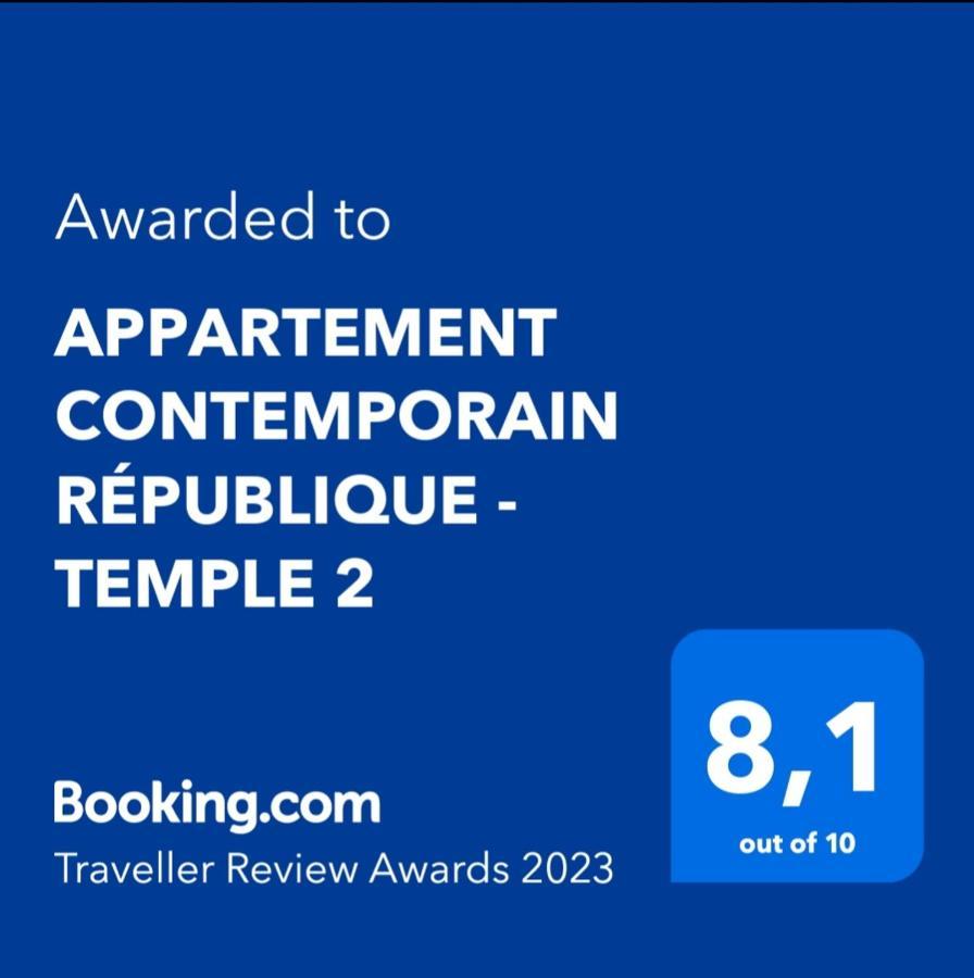 Appartement Contemporain Republique - Temple 2 Paris Eksteriør bilde